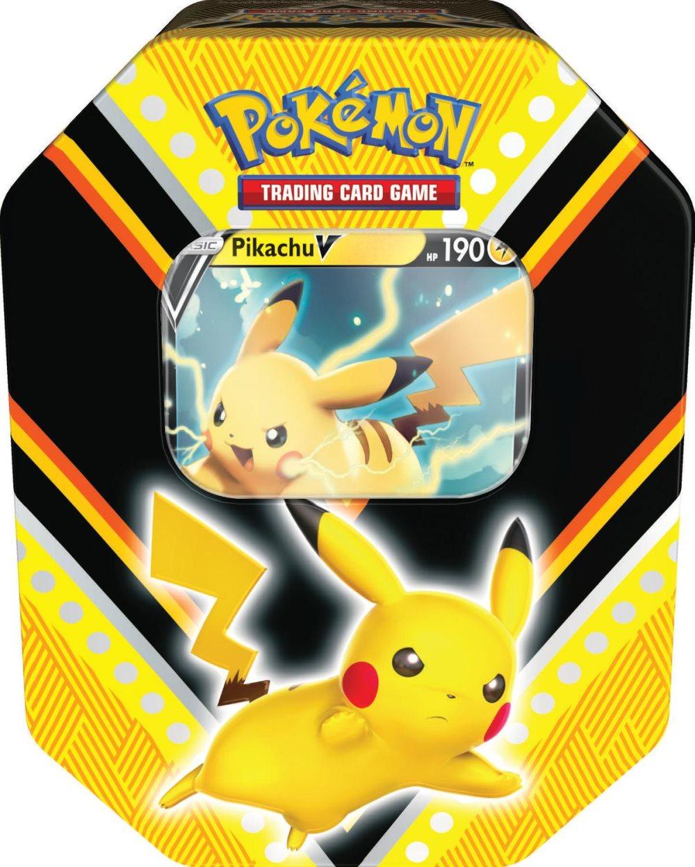 Pokemon Tin V Powers Pikachu