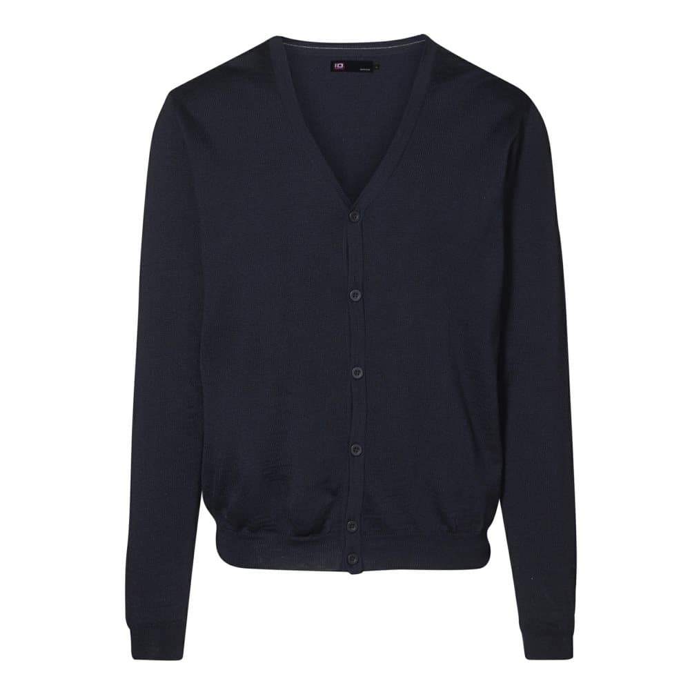 ID Mens Fitted Button Up Cardigan