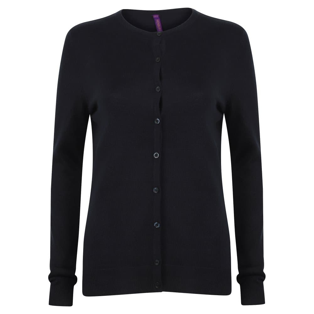 Henbury Womens/Ladies V-Neck Cashmere Touch Button Up Cardigan