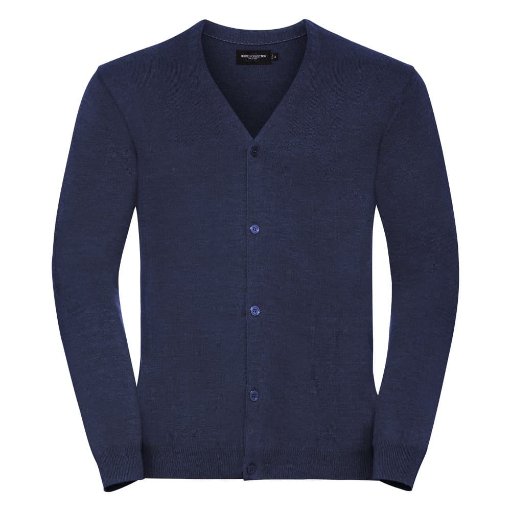 Russell Collection Mens V-neck Knitted Cardigan