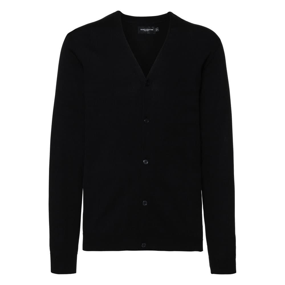 Russell Collection Mens V-neck Knitted Cardigan