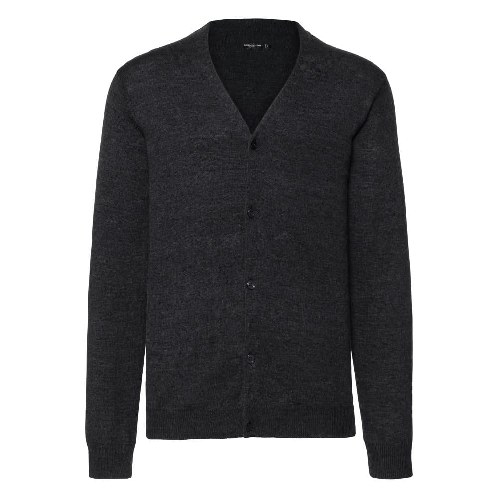 Russell Collection Mens V-neck Knitted Cardigan