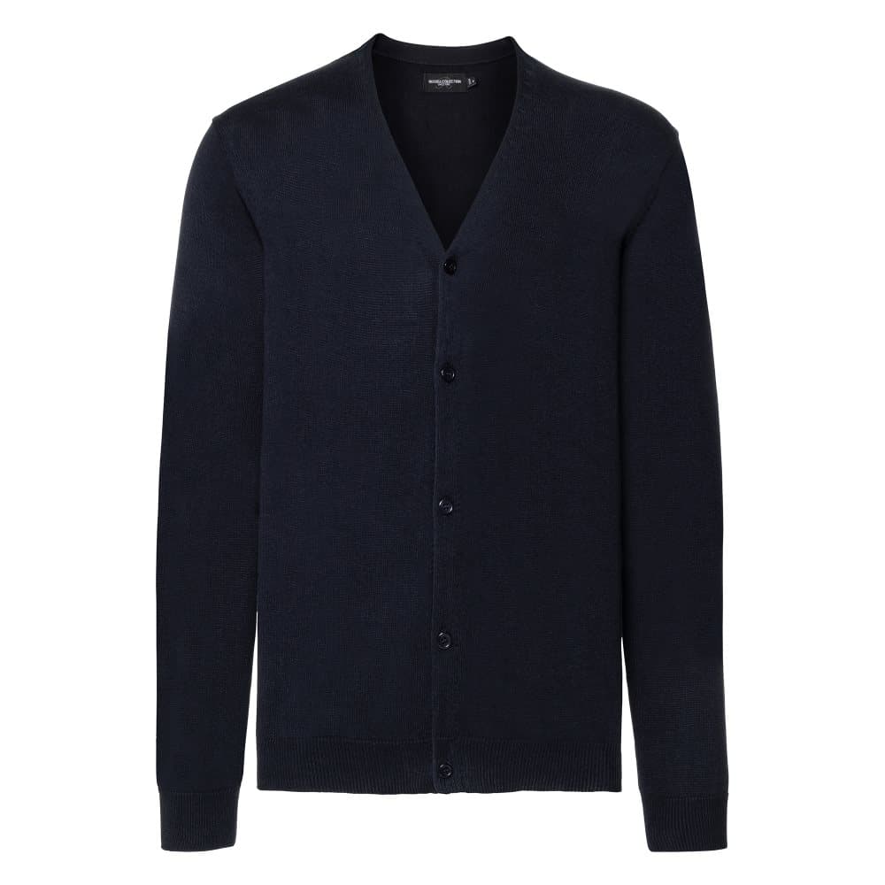 Russell Collection Mens V-neck Knitted Cardigan