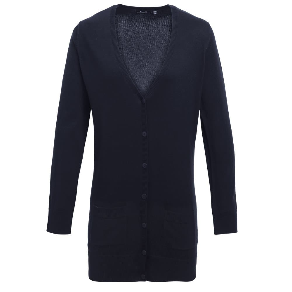 Premier Womens/Ladies Longline V Neck Knitted Cardigan