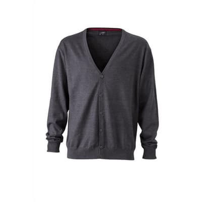 James and Nicholson Mens V-Neck Cardigan