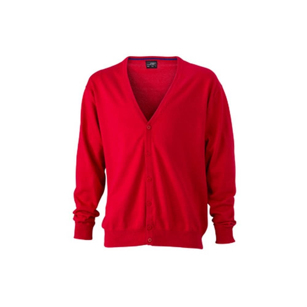 James and Nicholson Mens V-Neck Cardigan