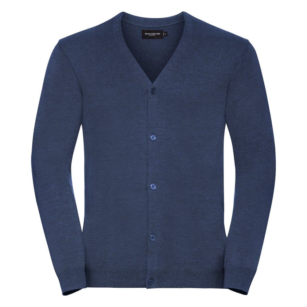 Russell Mens Cotton Acrylic V Neck Cardigan