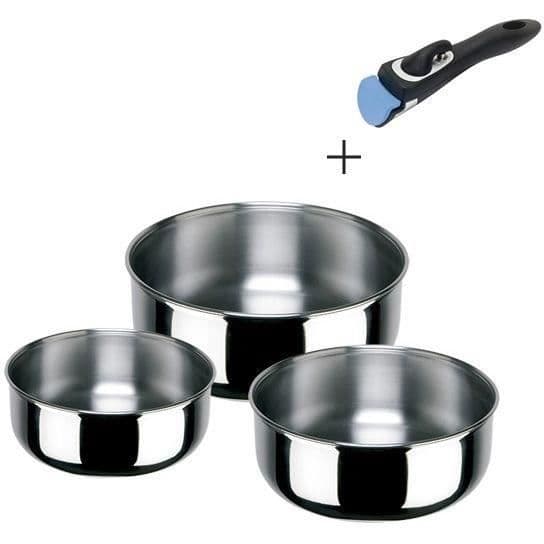 INOXIBAR 15446 Porthos Uppsättning av 3 kastruller - 16, 18, 20 cm