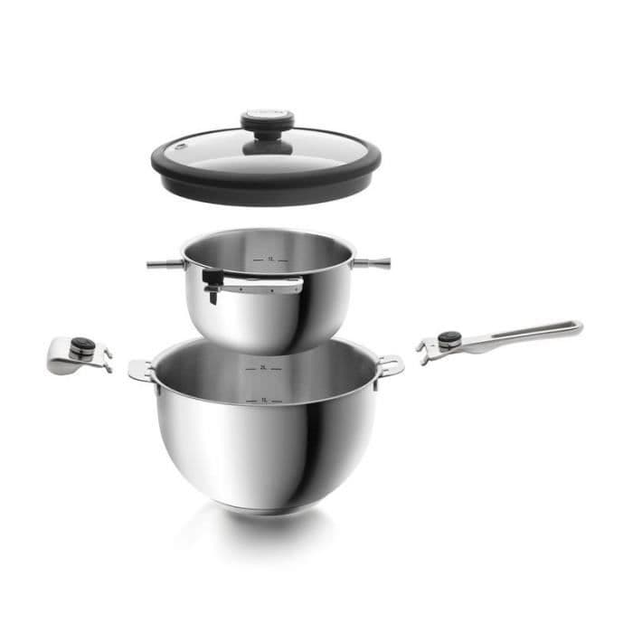 MASTRAD F61800 - Balancia kastrull och Bain-Marie Combo - Ø 20 cm - Silver - Alla spisar inklusive induktion