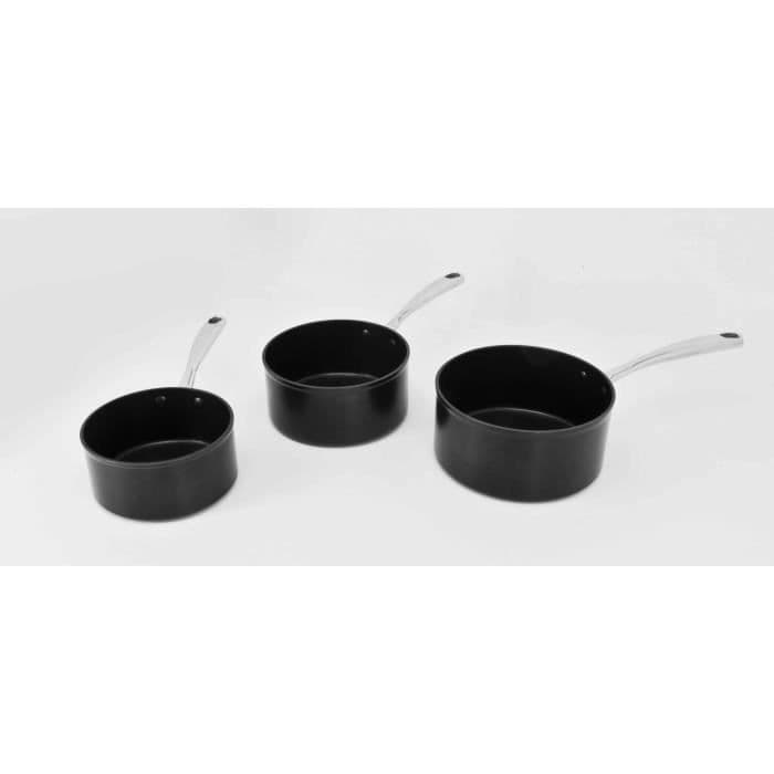 KARIS Lot de 3 Gryderetter D. 1.10 Aubecq - Smedet aluminium - 16-18-20