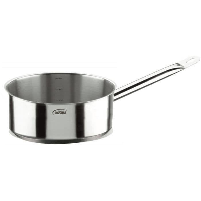 INOXIBAR French Saucepan Professional Line i rostfritt stål - Ø 24 cm - 3 L - Grå - Alla spisar inklusive induktion