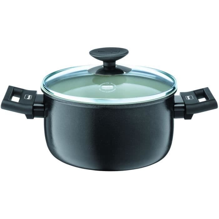 BERNDES Kasserolle med låg Clever Alu Spécial Elegance - Ø 20 cm - Sort