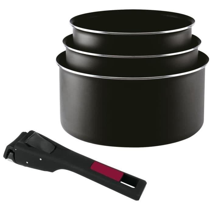 SITRAM 3 stykker agile pander - Non-stick aluminium - Ø 16/18/20 cm - Alle varmekilder inklusive induktion - Sort