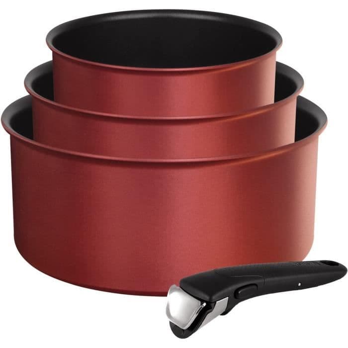 TEFAL INGENIO PERFORMANCE L6599902 Kokkärlsset 4st - Red Surprise - alla värmekällor inklusive induktion