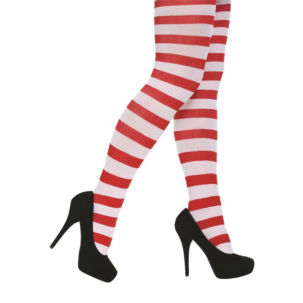 Christmas Shop Womens/Ladies Elf Striped Tights