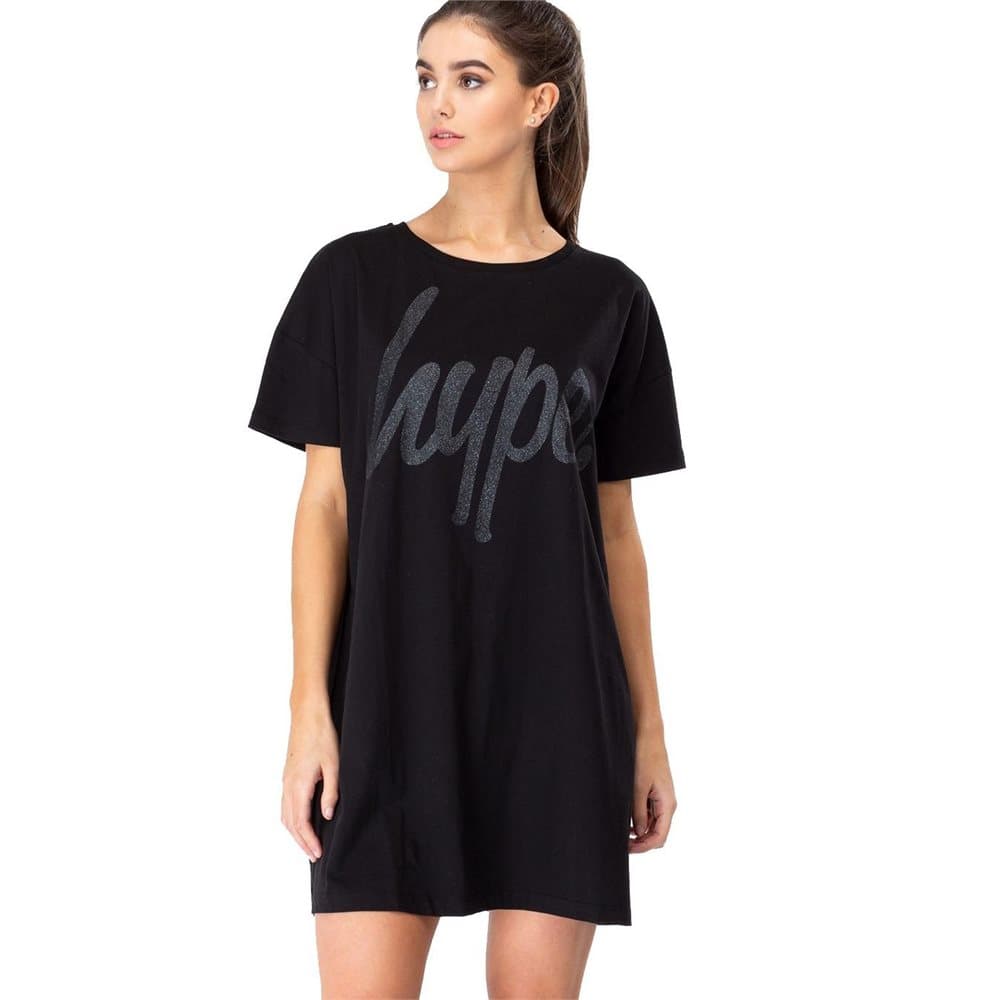 Hype Womens/Ladies Glitter Script T-Shirt Dress