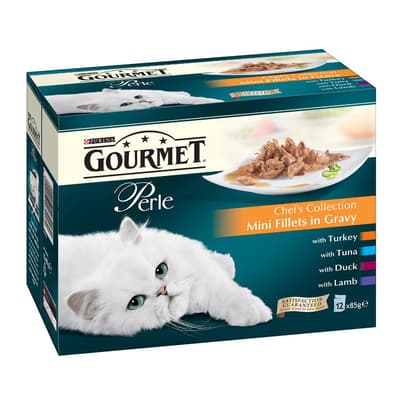 Gourmet Perle Chef Collection Complete Wet Cat Food (4 x 12 Pouches)