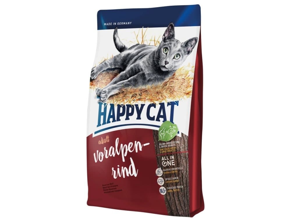 Happy Cat Adult Voralpen-Rind, Vuxen, Nötkött, 300 g, Omega-3,Vitamin A,Vitamin B1,Vitamin B12,Vitamin B2,Vitamin B6,Vitamin E,Vitamin H (biotin), Mo