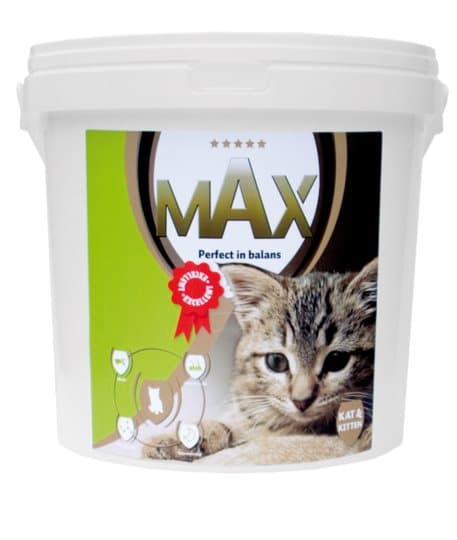 Max Kat en Kitten - Fuldt afbalanceret 5-stjernet foder til katte fra ung til gammel. Med Max får katten maksimal ernæring!