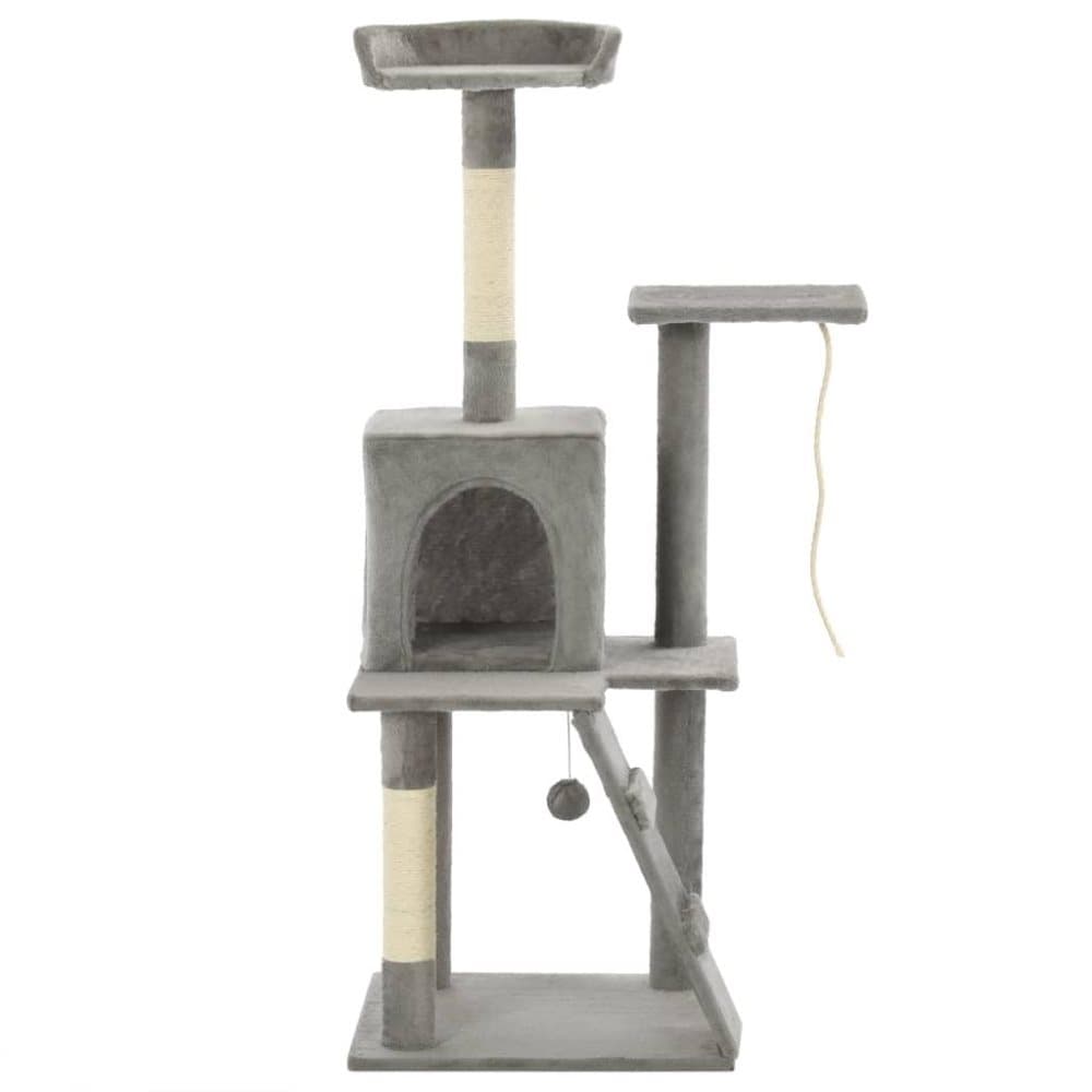 vidaXL Kloretre med klorestolper i sisal 120 cm grå