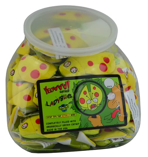 Yeowww Lady Krinkle Bug (42 st) - fylld med 100% naturligt Catnip (catnip).