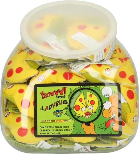 Yeowww Lady Krinkle Bug (42 st) - fylld med 100% naturligt Catnip (catnip).