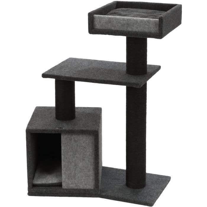 TRIXIE José Cat Tree, filt - 100 cm - Mörkgrå och ljusgrå