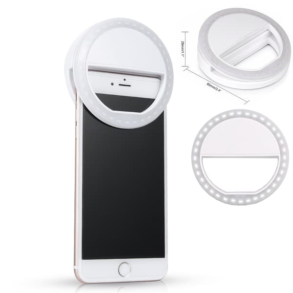 Selfie Ring Foto Led Light Lamp Lommelykt Assortert