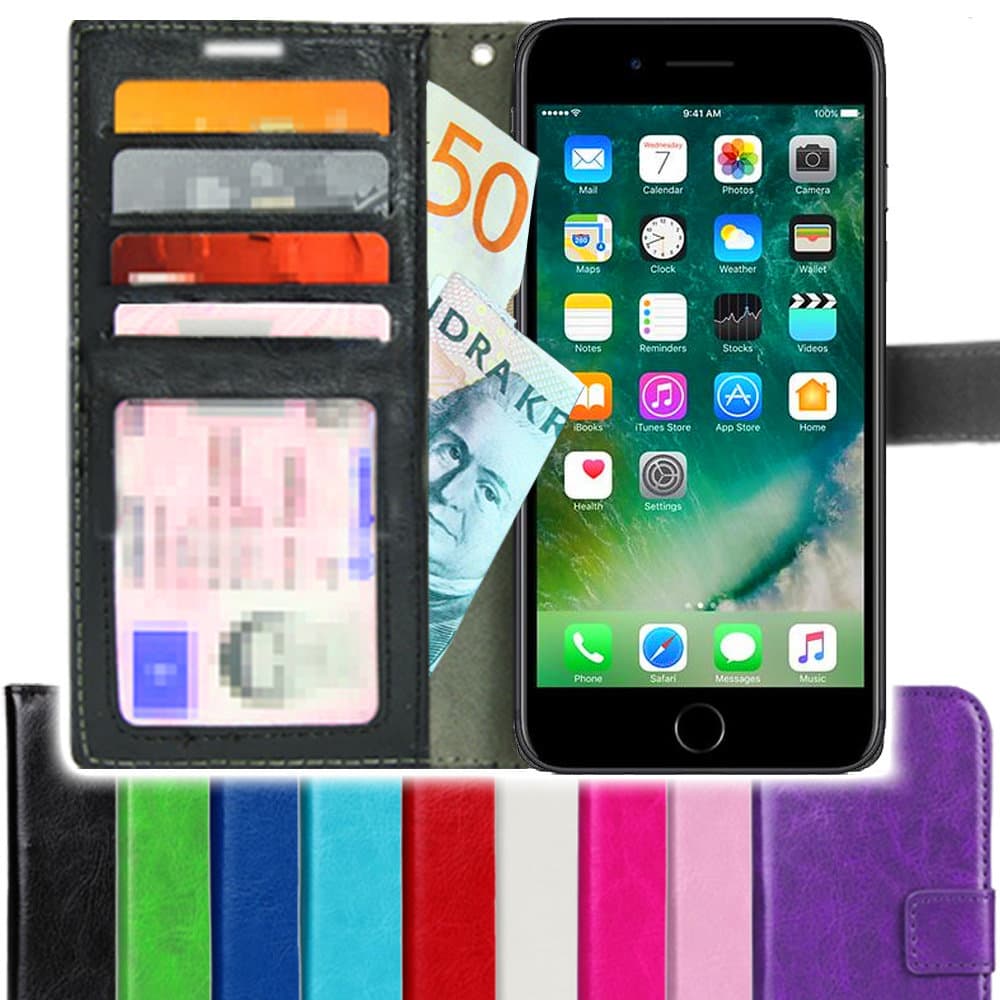 TOPPEN iPhone 8 Plus/7 Plus Wallet Case ID  Nahkakotelo Lompakkokotelo