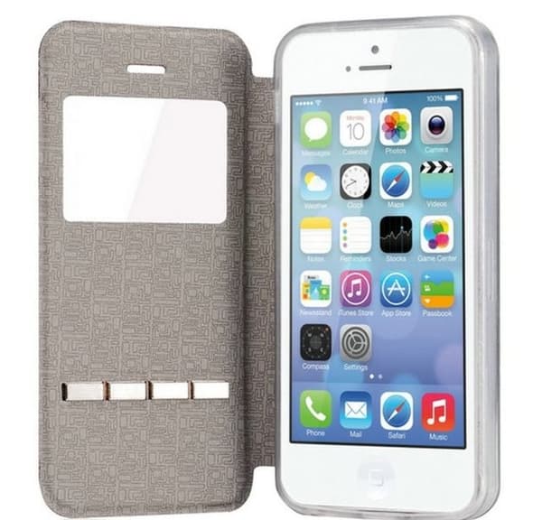 iPhone 6/6S Smartfodral med fönster och svarsfunktion, SVART