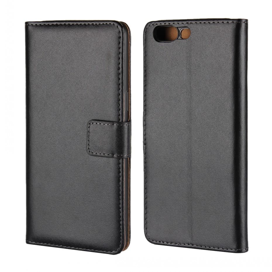 OnePlus 5, wallet cover, ægte Læder, Taske/Pung
