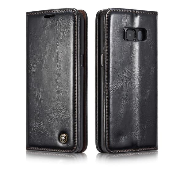 Elegant Plånboksfodral i Läder för Galaxy S8+ från CASEME