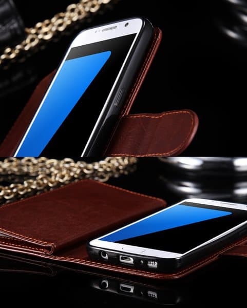 Elegant ROYBEN Plånboksfodral med 9 kortfack Samsung S7 EDGE