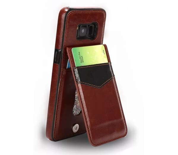Samsung Galaxy S8+ - LEMANS Läderskal med Plånbok/Kortfack