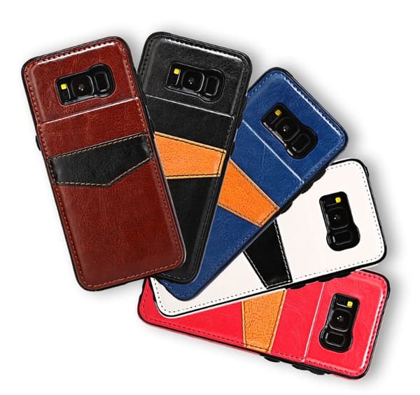 Samsung Galaxy S8+ - LEMANS Läderskal med Plånbok/Kortfack
