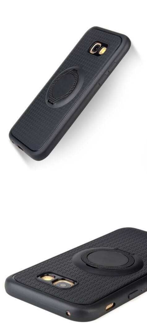 Galaxy S7 - Carbon Silikonskal med Ringhållare FLOVEME