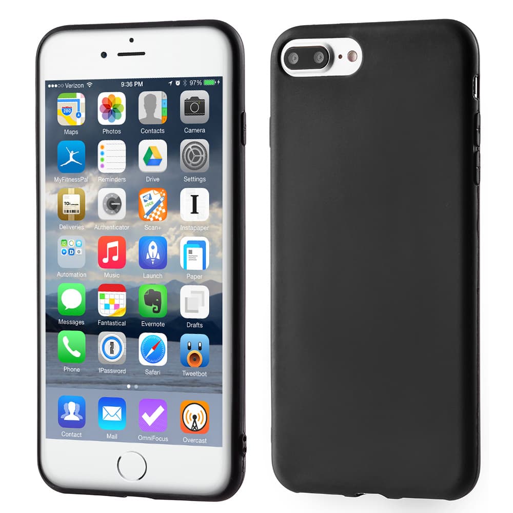 iPhone 7 PLUS / 8 Plus MAT TPU COVER - SORT