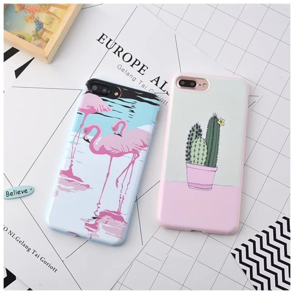 iPhone 7 | Designskal med Kaktus eller flamingo på!