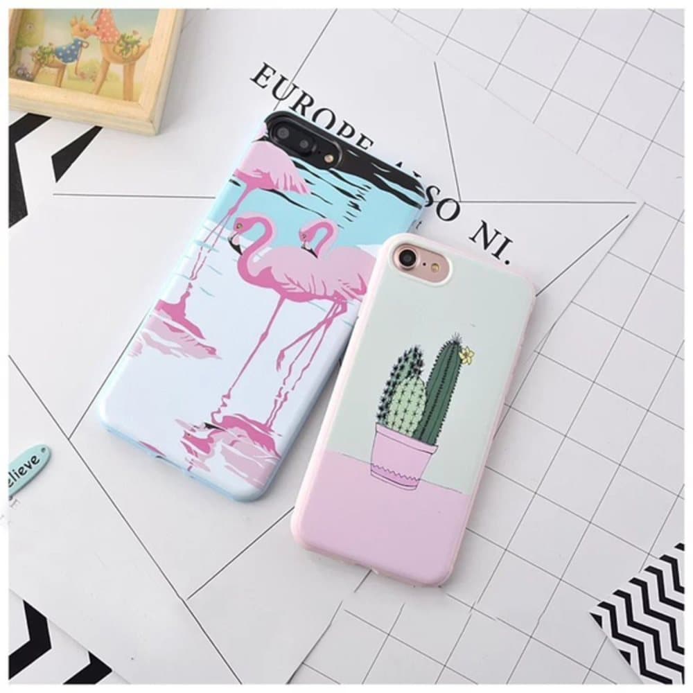 iPhone 7 | Designskal med Kaktus eller flamingo på!