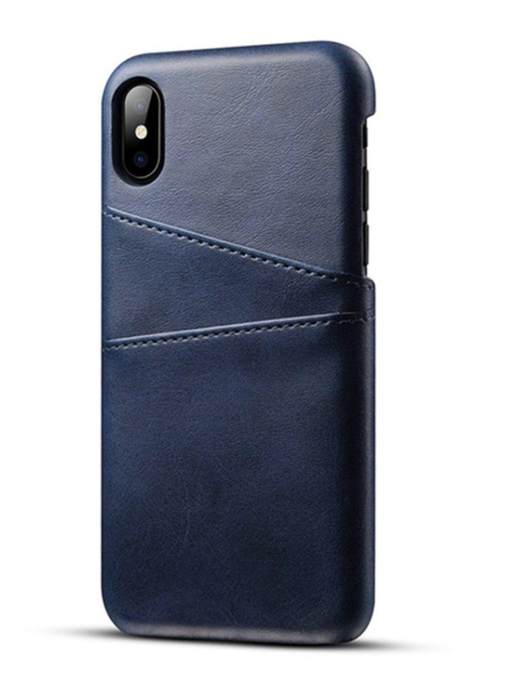 iPhone X/XS | Veganskt Läderskal med Korthållare, Flera Färger!