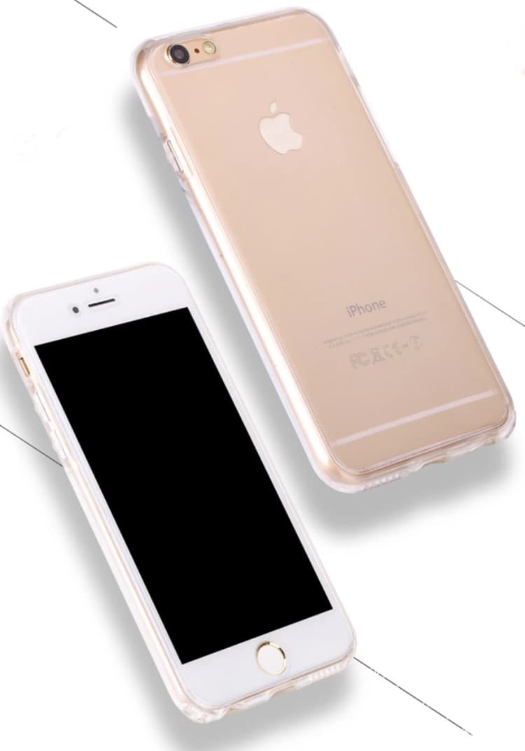 iPhone 6/6S Plus Dubbelt Silikonfodral med TOUCHFUNKTION