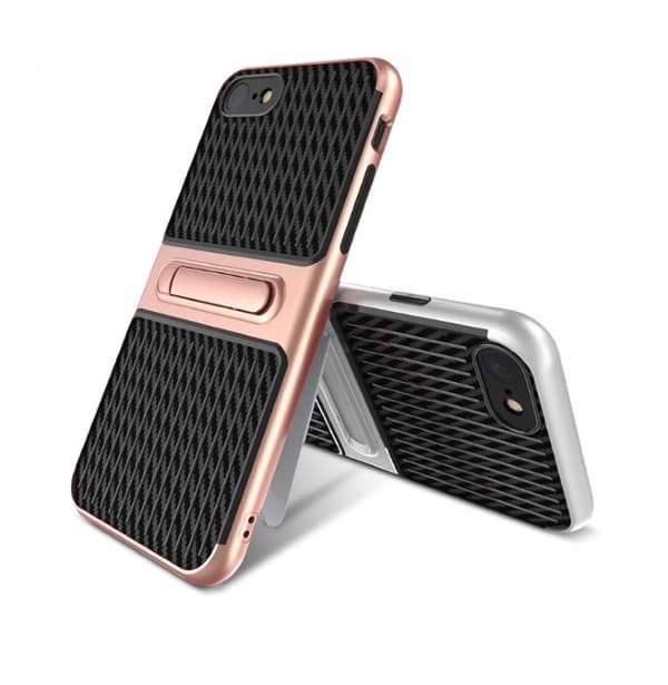 iPhone 7 - FLOVEME Eleganta Stötdämpande Hybridskal i Karbon