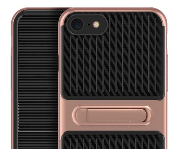iPhone 7 - FLOVEME Eleganta Stötdämpande Hybridskal i Karbon
