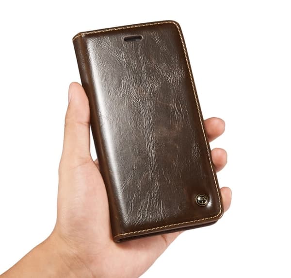 iPHONE 6 PLUS Elegant Plånboksfodral i Läder från CASEME