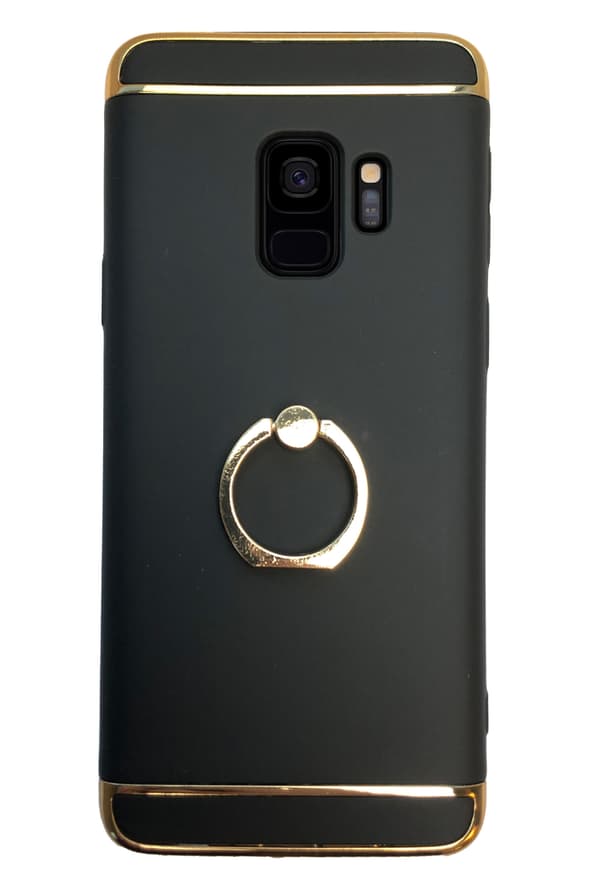 Samsung Galaxy S9 | Svart, Stilrent Skal med Greppring!