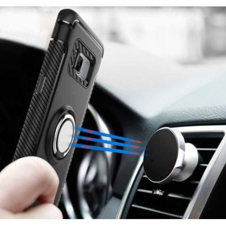 Samsung S8 Plus Praktisk stødsikkert cover med ringholder V2