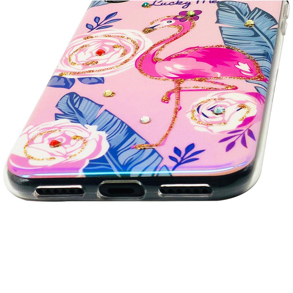 Skal i Retrodesign (Pretty Flamingo) till iPhone X/XS