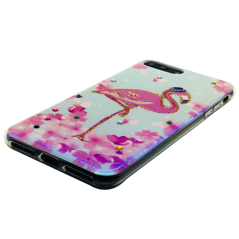 Skyddande Skal av Silikon till iPhone 8 (PINK FLAMINGO)