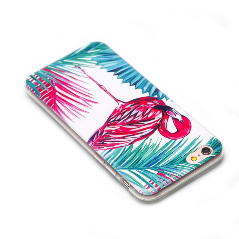 Skyddsskal PALM FLAMINGO för iPhone 6/6S Plus