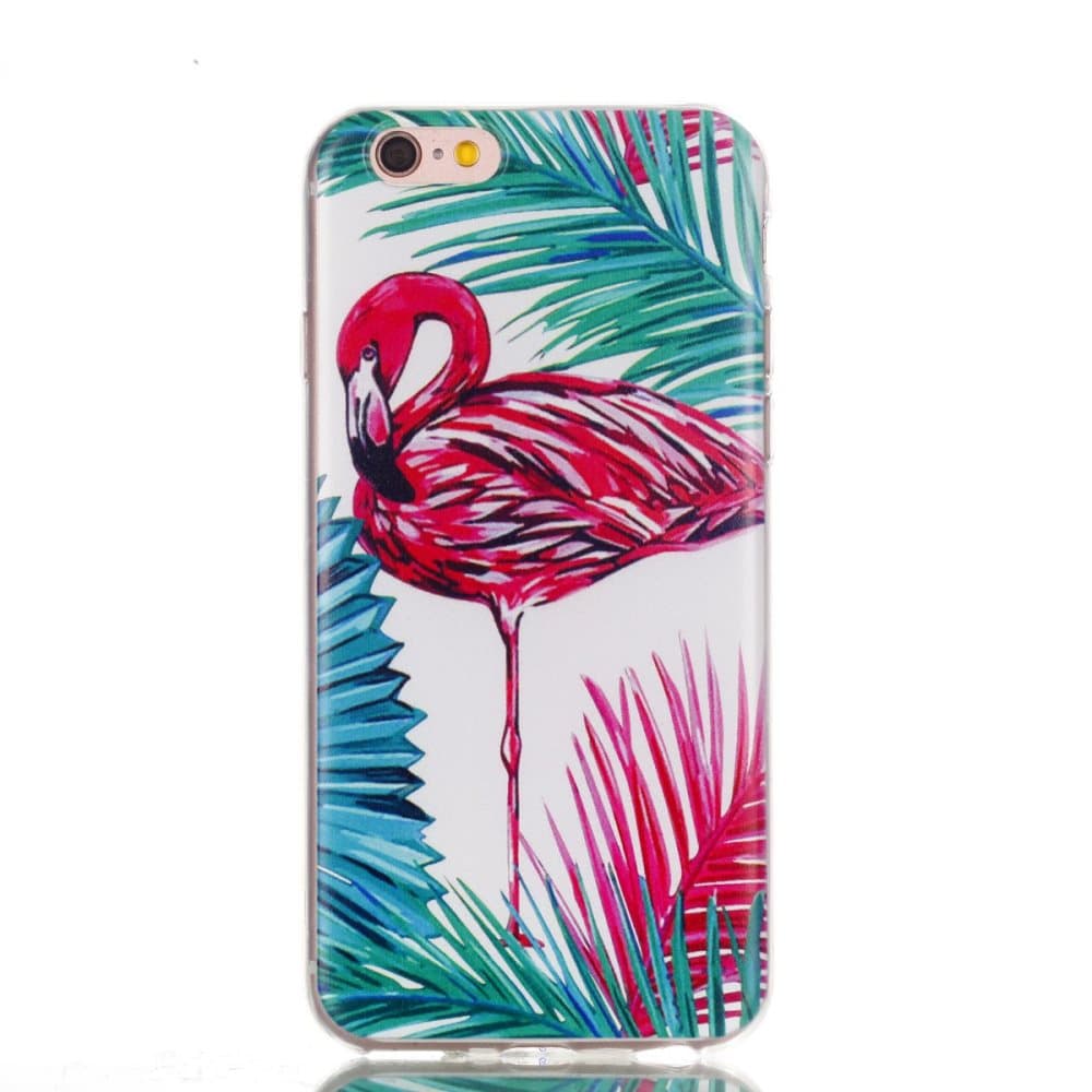 Skyddsskal PALM FLAMINGO för iPhone 6/6S Plus